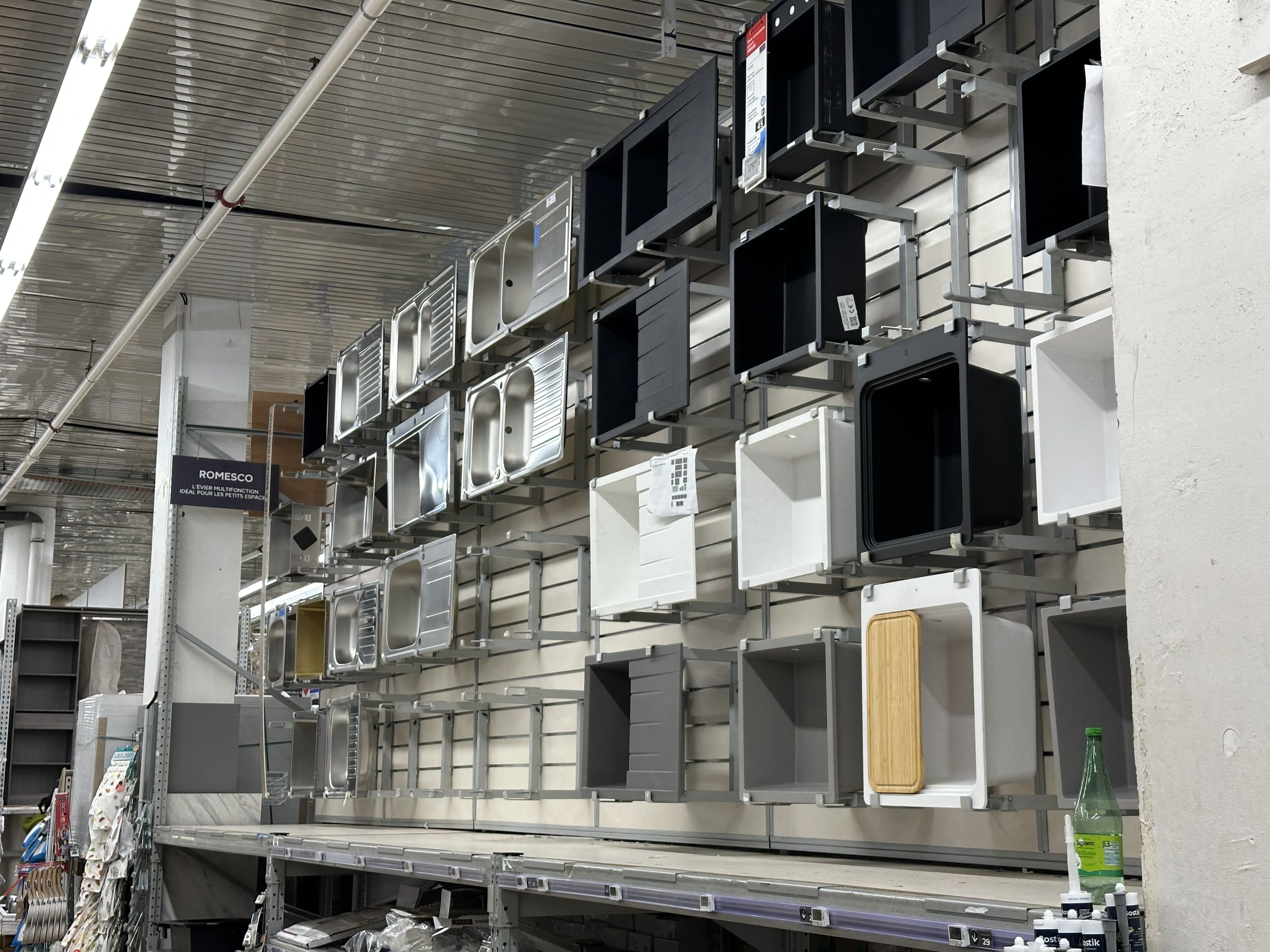 Implantation Castorama lavabos/éviers
